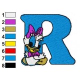 R Daisy Duck Disney Baby Alphabet Embroidery Design